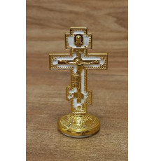 Крест металлический на подставке в  машину 5.5 см