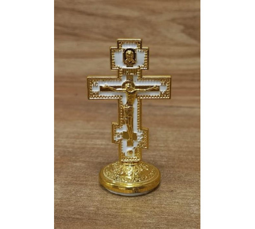 Крест металлический на подставке в  машину 5.5 см