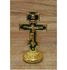 Крест металлический на подставке в  машину 5.5 см