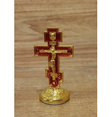 Крест металлический на подставке в машину 5.5 см