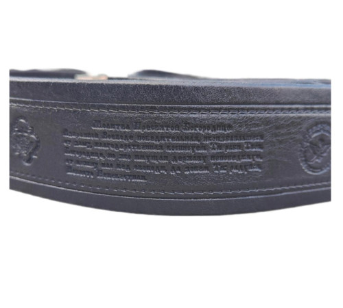 Ремень, кожаний  с молитвами снаружи  1300х35мм. Кожаная портупея с православными молитвами